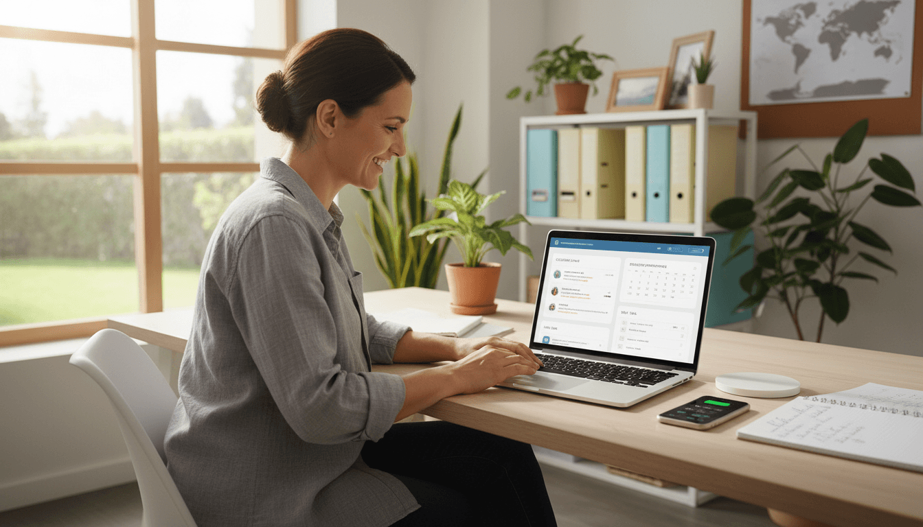 Instant appointment confirmation notification on desktop dashboard